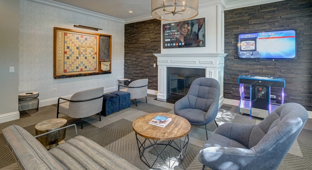 Game Room in the clubhouse at The Mil'Ton - Vernon Hills, IL