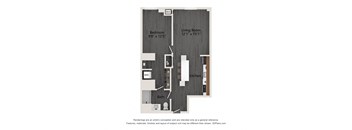 a renovated floor plan for a bedroom apartment