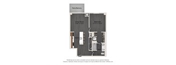 platform 1e floor plan  studio with wood paneling