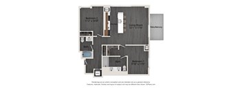 a 1 bedroom floor plan  summit  503 sq ft
