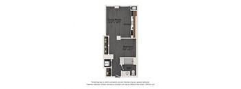 this floor plan is an approximation of a 1 bedroom floor plan