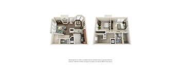 Two images of a floor plan of a house.