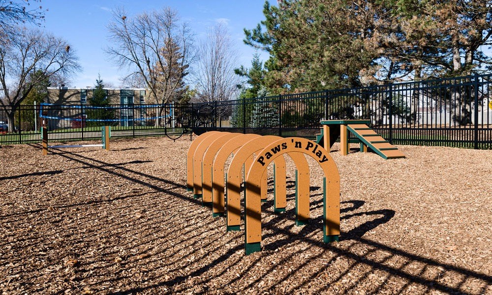 Bark Park with Agility Equipment at Foxboro Apartments, Illinois
