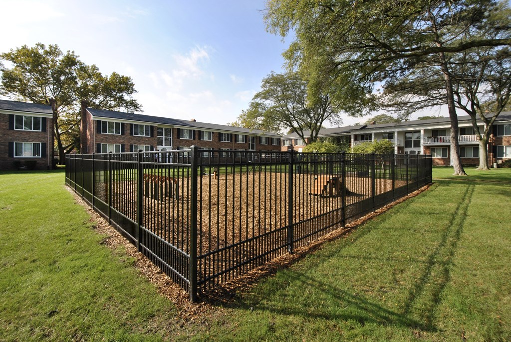fenced-in dog park at The Haven at Grosse Pointe