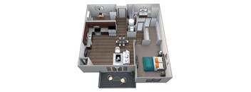 Walnut with den B5S floor plan at 360 at Jordan West best new apartments West Des Moines IA 50266