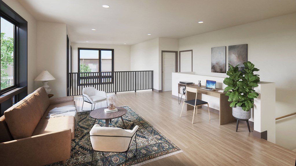 a rendering of a living room