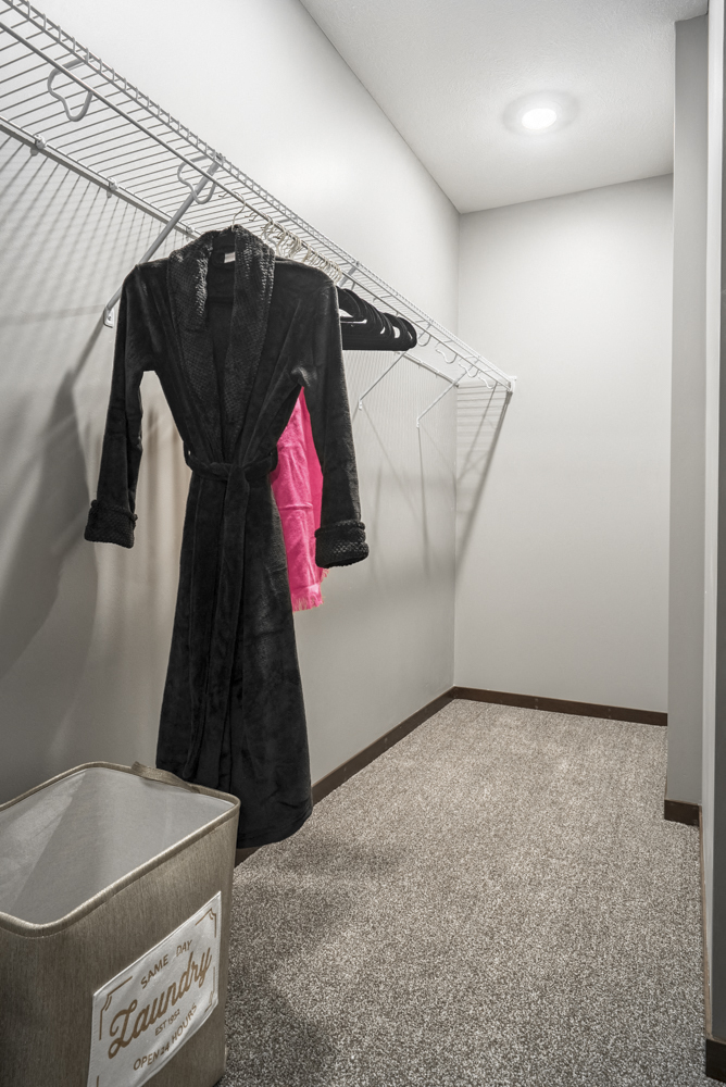 Walk-in closet at 360 at Jordan West best new apartments West Des Moines IA 50266