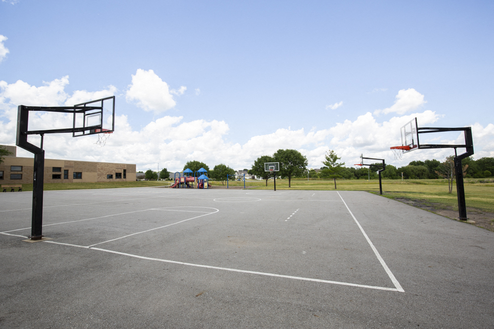 Basketball courts at Brookview Park near 360 at Jordan West best new apartments West Des Moines IA 50266
