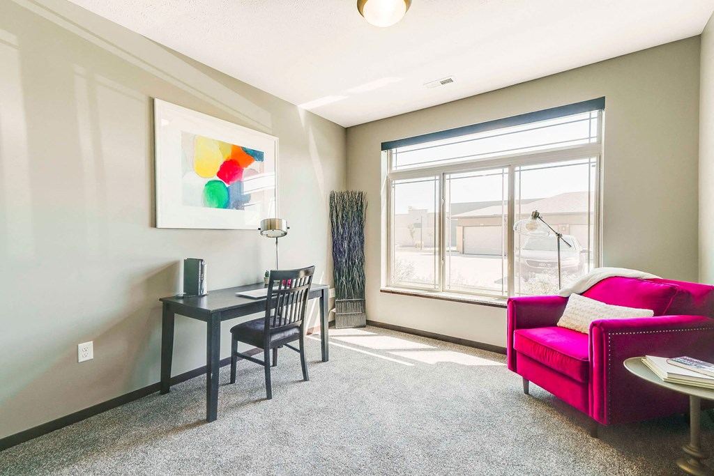 Large windows in a two bedroom apartment for rent at 360 at Jordan West best new apartments West Des Moines IA 50266