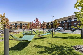 Ascend at Woodbury features a relaxing hammock garden