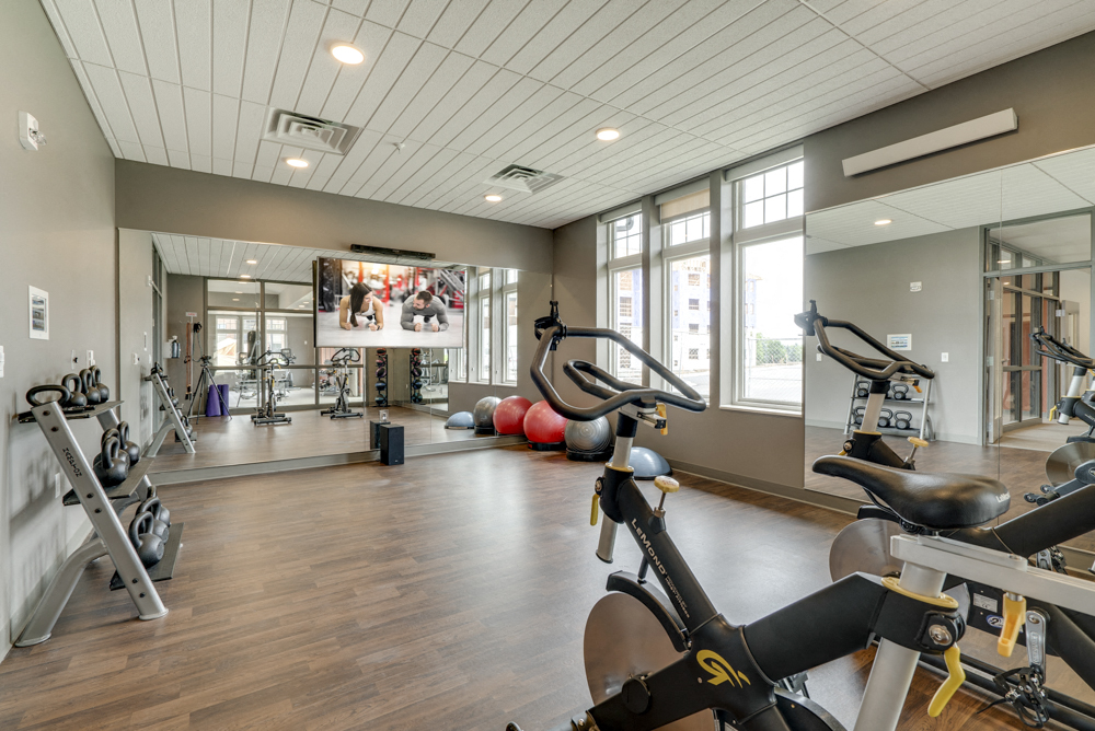 Yoga and spin studio at Ascend at Woodbury MN 55129 new luxury apartments