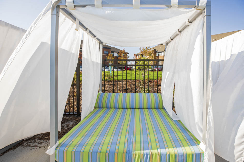 Pool-side resort-style cabana at Ascend at Woodbury MN 55129 new luxury apartments