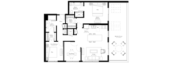 Foxglove (B16) floor plan with 2 bedrooms and 2 bathrooms at Aspire at CityPlace luxury residences in Woodbury MN 55125