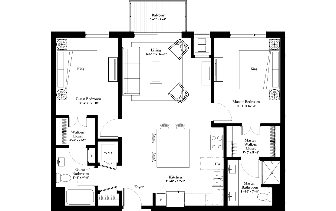 Lady Slipper apartment floor plan