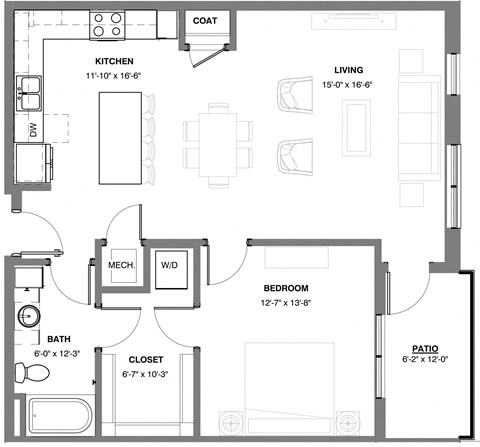 1 bedroom Elk apartment