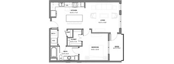 1 bedroom floor plan