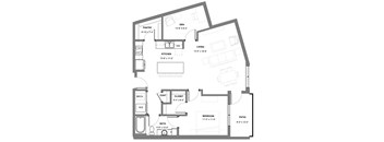 Bison 1 bedroom with den apartment