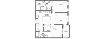 Canyon two bedroom apartment floor plan