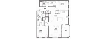 Meadow two bedroom apartment floor plan
