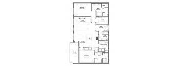 floor plan of two bedroom penthouse