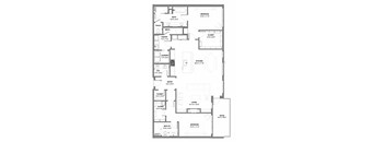 floor plan of two bedroom penthouse
