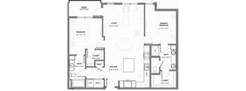 Timber two bedroom apartment floor plan