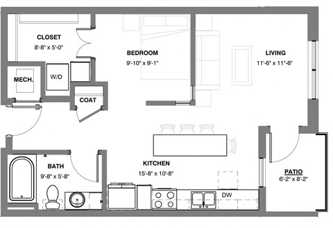 Fox studio apartment
