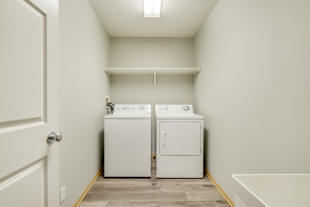 Washer and dryer available at Cascade Pines duplex and townhomes