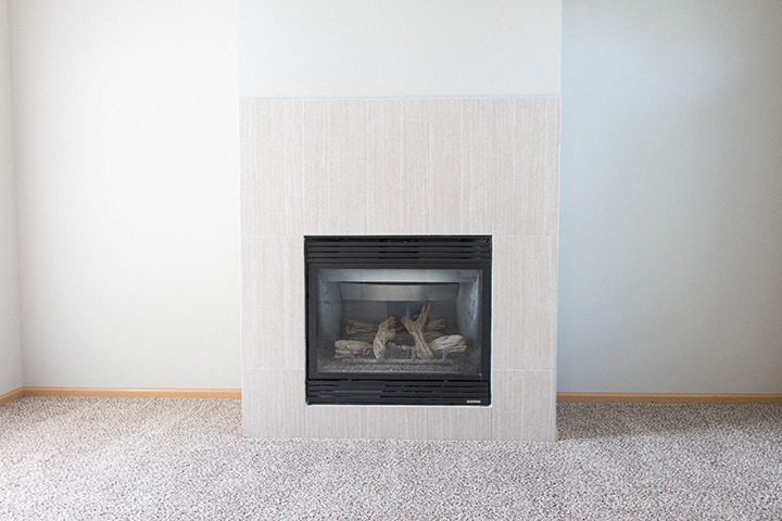 Gas fire place at Cascade Pines Town-homes Lincoln Nebraska