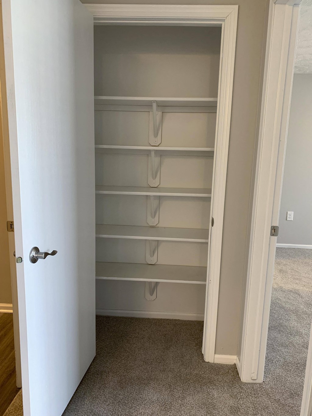 Pantry space and shelving at Eagle Run Apartments in Omaha Nebraska