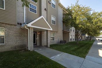 Controlled-access building entry at Eagle Run Apartments in northwest Omaha 68164