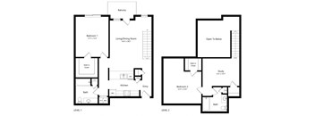 the 2-bedroom Nehama floorplan at the Fountain Glen Apartments in North Lincoln, NE