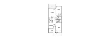 the 1-bedroom Horizon townhome floorplan at Grand Legacy in West Omaha, NE