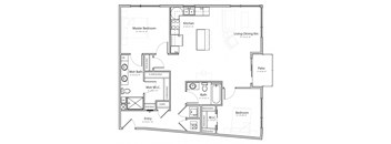 Aura C3 two bedroom 2 bathroom at Haven at Uptown