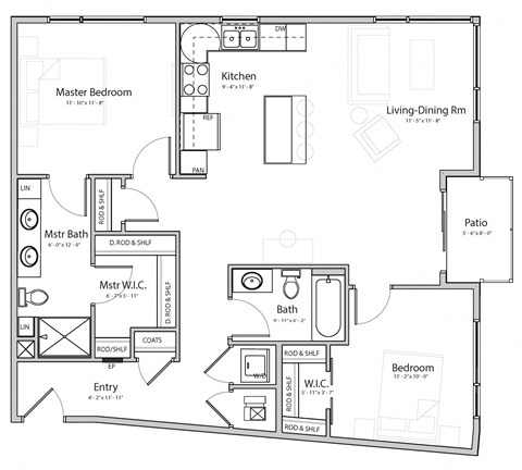 Aura C3 two bedroom 2 bathroom at Haven at Uptown