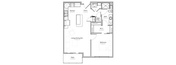 Bliss (B1-1) one bedroom one bathroom at Haven at Uptown