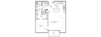 Calm (B3) one bedroom one bathroom at Haven at Uptown