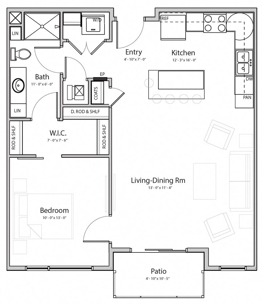 Calm (B3) one bedroom one bathroom at Haven at Uptown