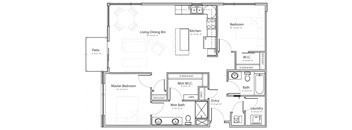 Dawn (C4.1) two bedroom two bathroom at Haven at Uptown