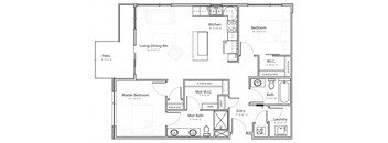 Dawn (C4.2) two bedroom two bathroom at Haven at Uptown