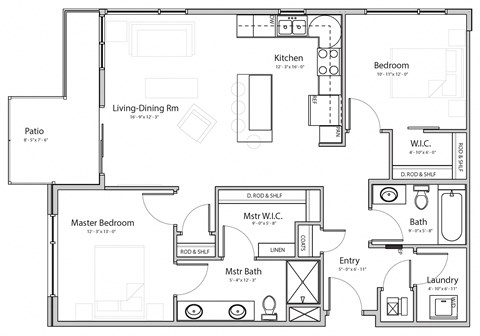 Dawn (C4.2) two bedroom two bathroom at Haven at Uptown