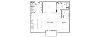 Melody (B5.1) one bedroom one bathroom at Haven at Uptown