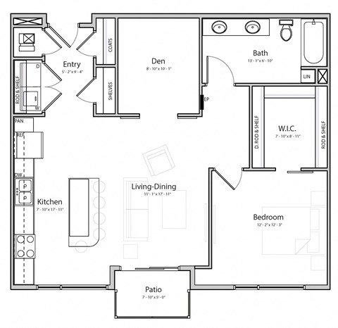 Melody (B5.2) one bedroom one bathroom at Haven at Uptown