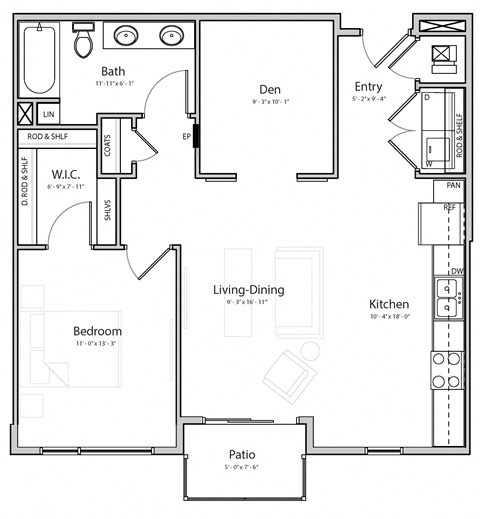 Peace (B6) one bedroom one bathroom at Haven at Uptown