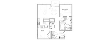 Radiance (C6) two  bedroom two bathroom at Haven at Uptown