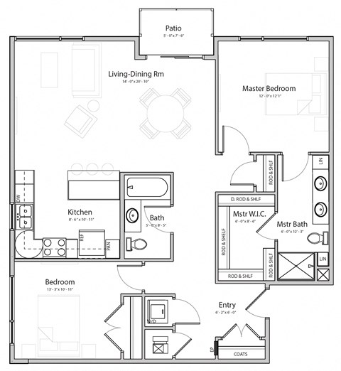 Radiance (C6) two  bedroom two bathroom at Haven at Uptown