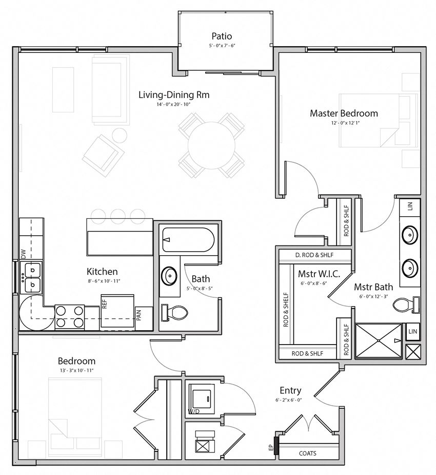 Radiance (C6) two bedroom two bathroom at Haven at Uptown