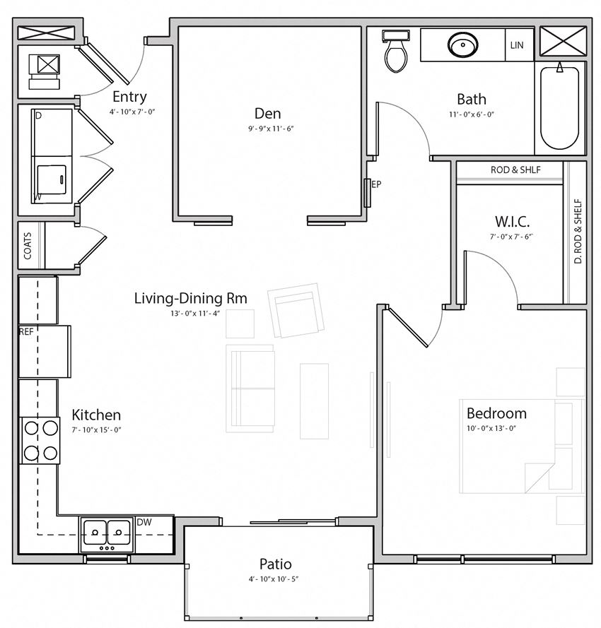 Serenity (B4) one bedroom one bathroom at Haven at Uptown