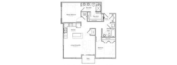 Shine (C2) two bedroom two bathroom at Haven at Uptown