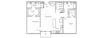 Splendor (C5) two bedroom two bathroom at Haven at Uptown